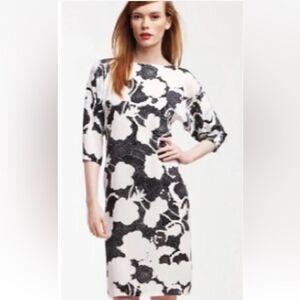 DIANE VON FURSTENBERG Maja Two Roses Line Silk Shift Dress Sz 6